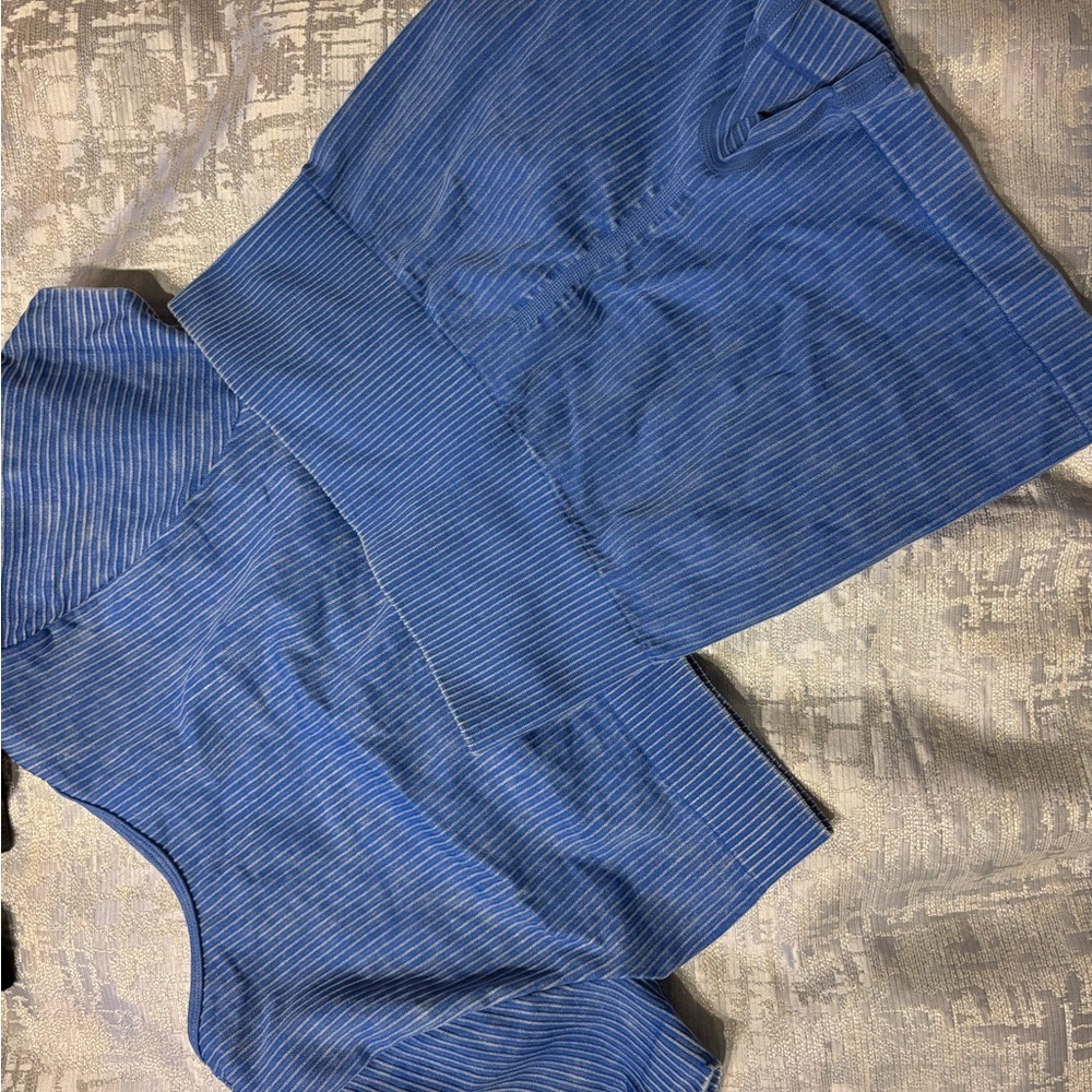 Blue Ribbed Activewear Set - Picture 2 of 2